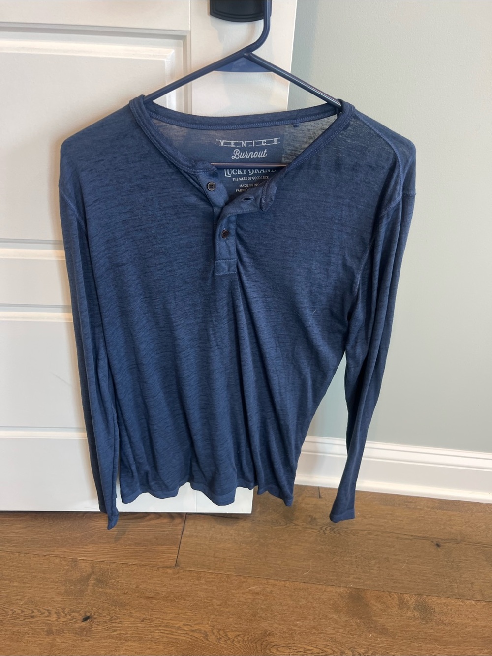 Lucky Brand Men's Slate Blue Long-Sleeve Henley